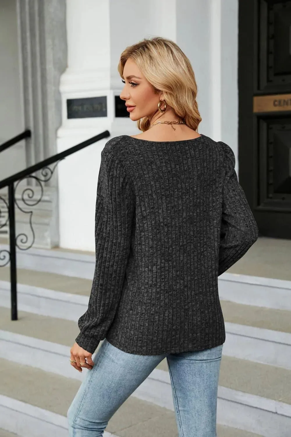 Shop the Perfect Ribbed Square Neck Top for Effortless Style