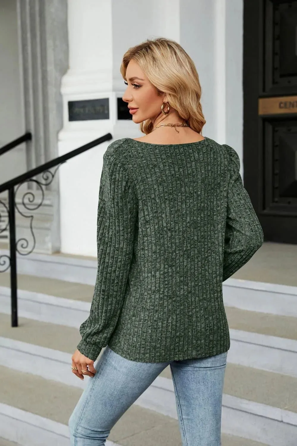 Shop the Perfect Ribbed Square Neck Top for Effortless Style