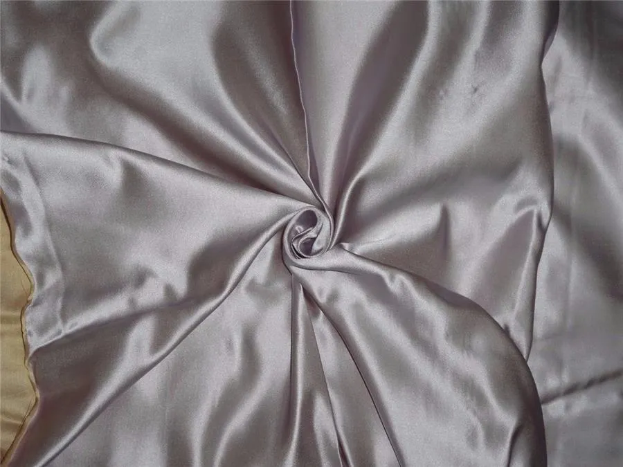 SILK DUTCHESS LIGHT GOLDEN BEIGE X LIGHT LILAC 120&quot;INCHES WIDE