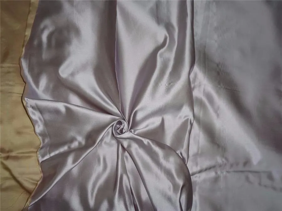 SILK DUTCHESS LIGHT GOLDEN BEIGE X LIGHT LILAC 120&quot;INCHES WIDE