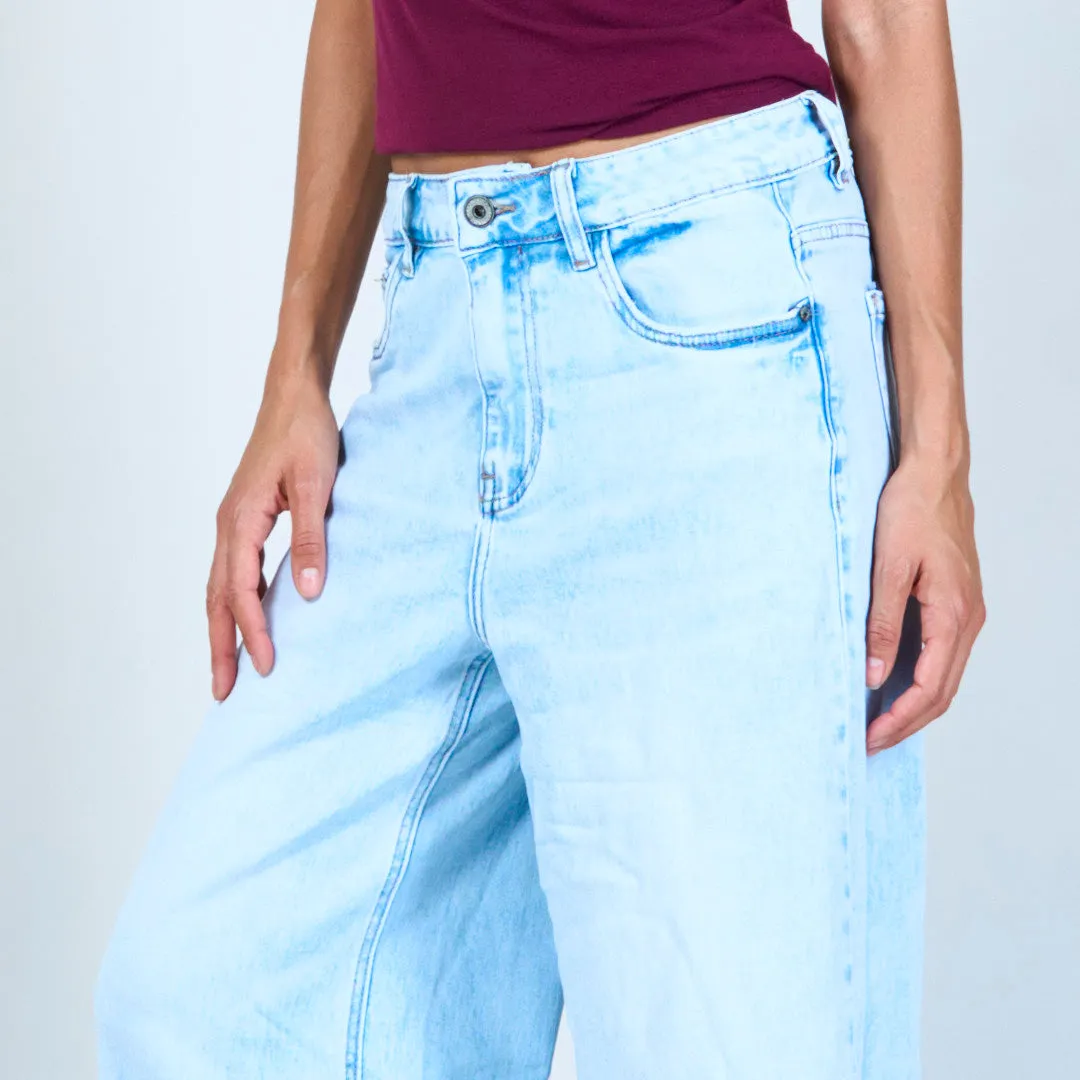 Simple denim trousers wholesale