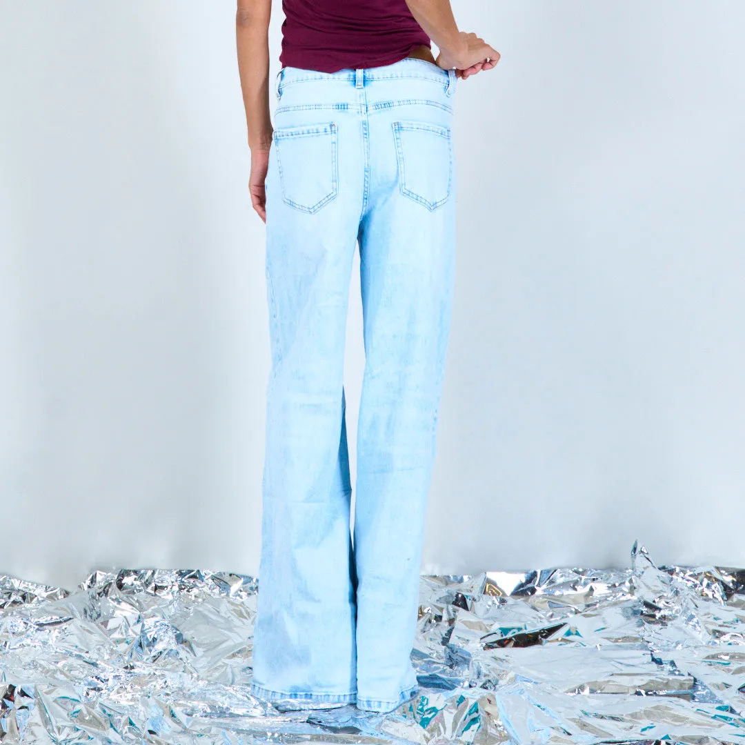 Simple denim trousers wholesale
