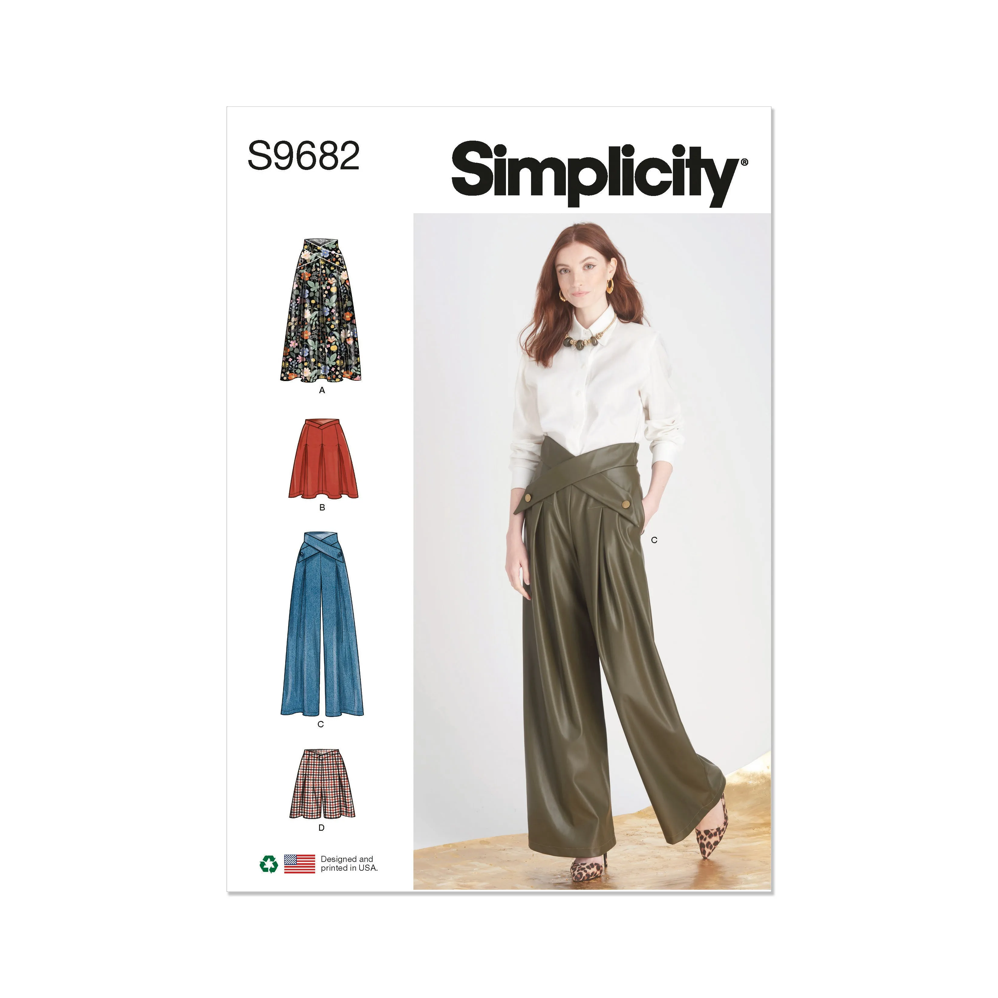 Simplicity pattern 9682 Misses' Skirts, Pants, and Shorts