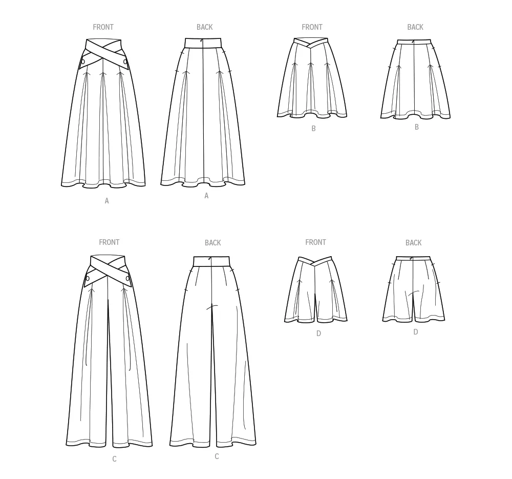 Simplicity pattern 9682 Misses' Skirts, Pants, and Shorts