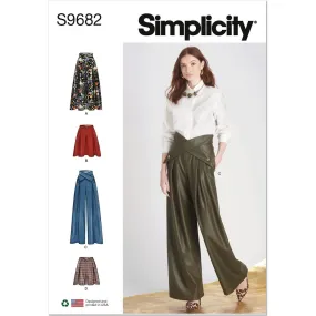 Simplicity Sewing Pattern S9682 Misses' Skirts, Pants, and Shorts