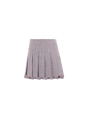 Small Check Cotton Skirt
