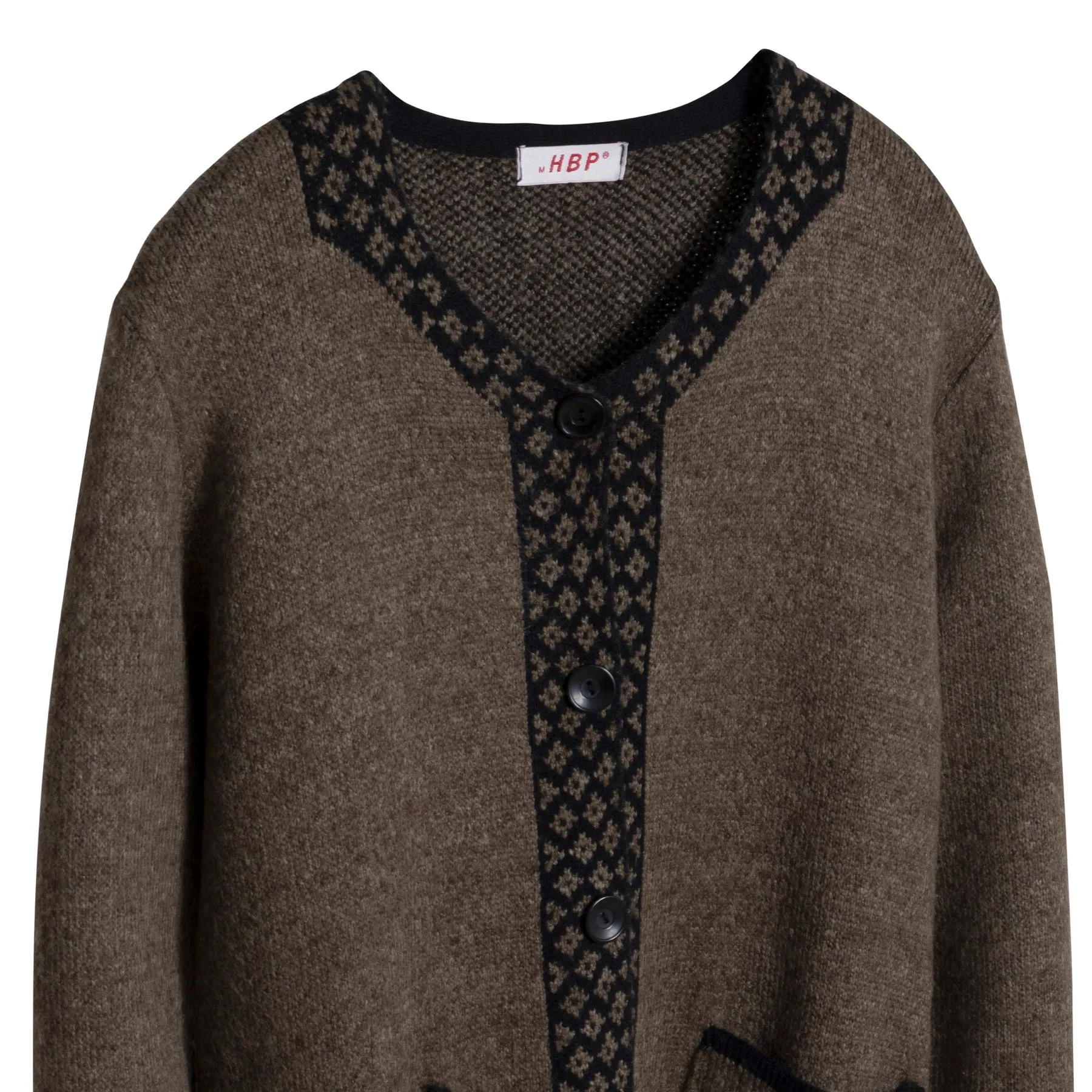Stranded Moss Stitch Trachten Cardigan
