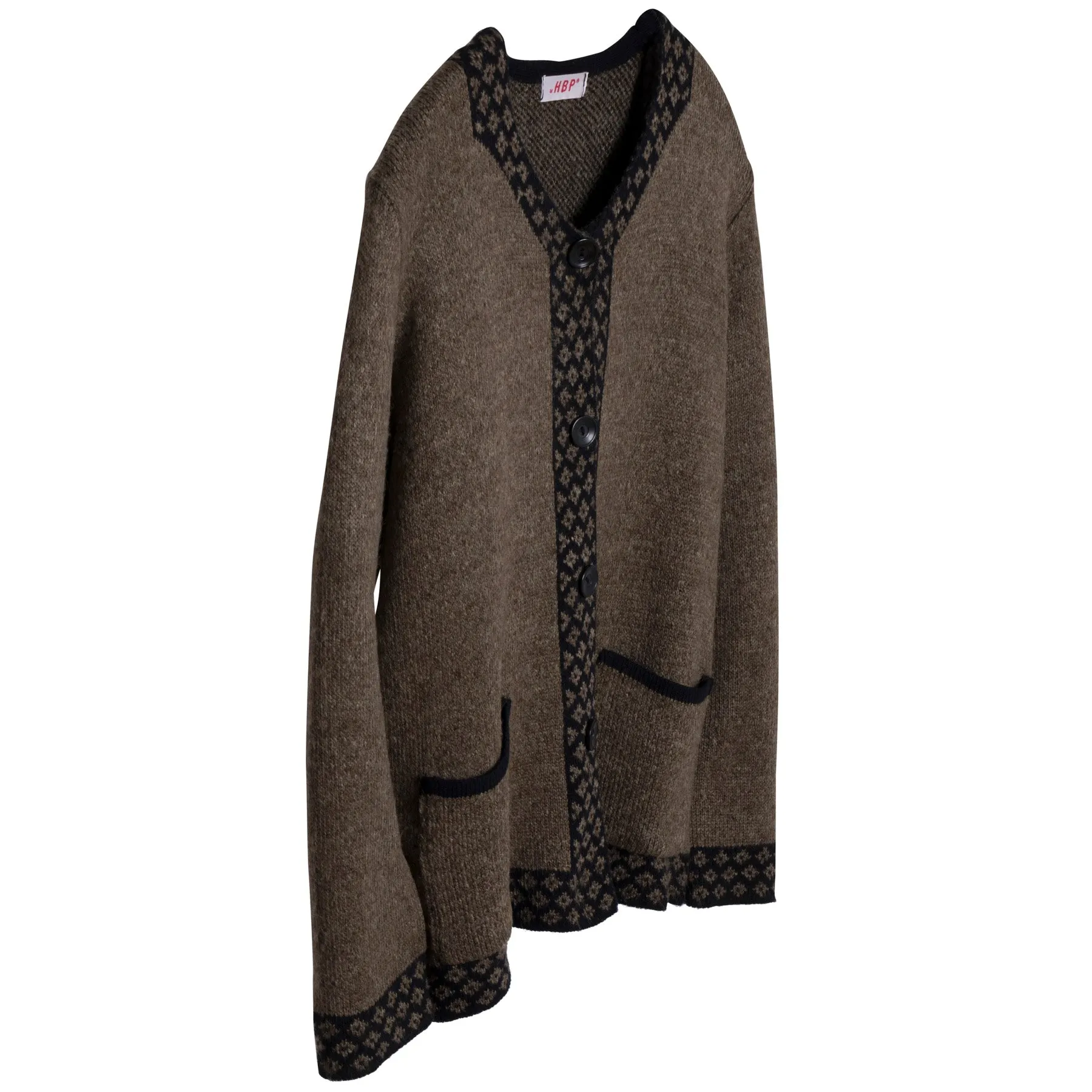 Stranded Moss Stitch Trachten Cardigan
