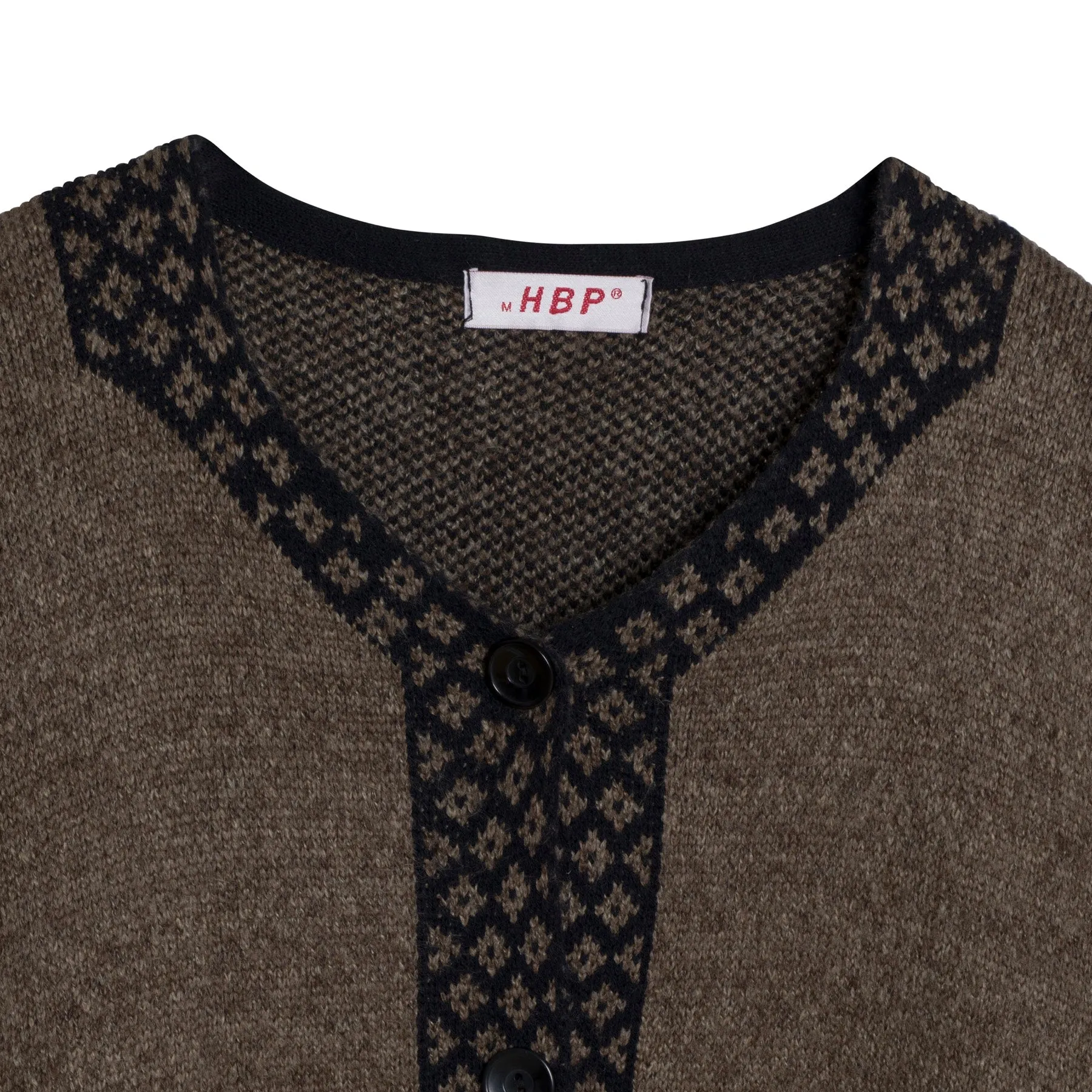Stranded Moss Stitch Trachten Cardigan