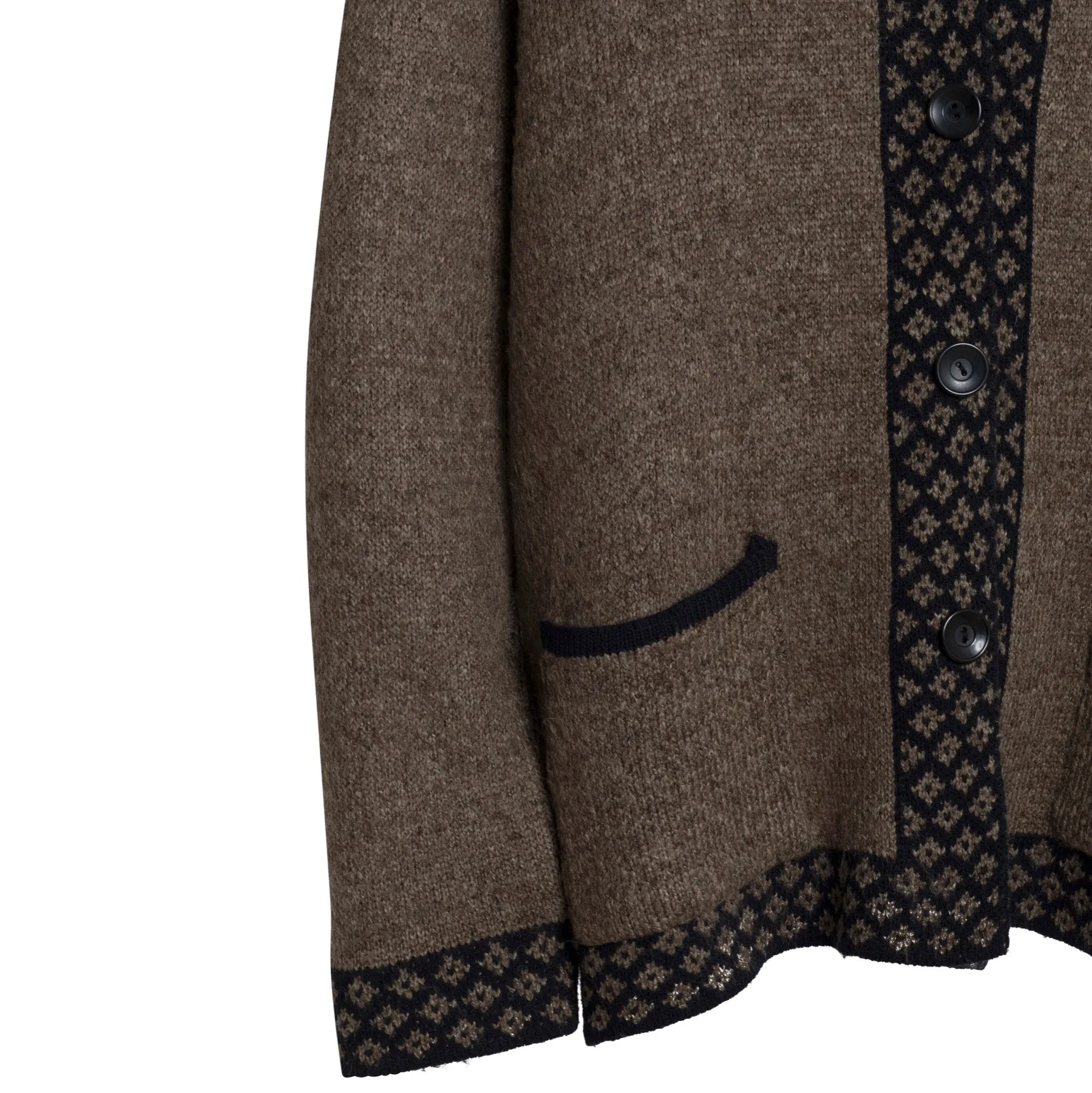 Stranded Moss Stitch Trachten Cardigan