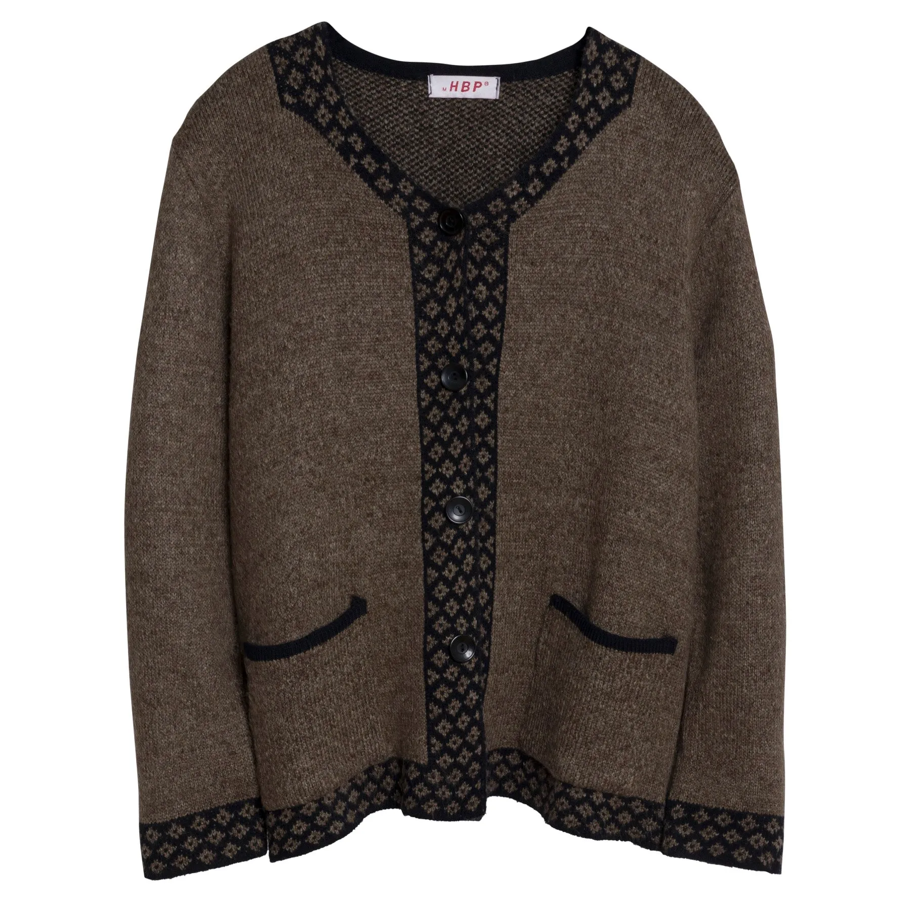 Stranded Moss Stitch Trachten Cardigan