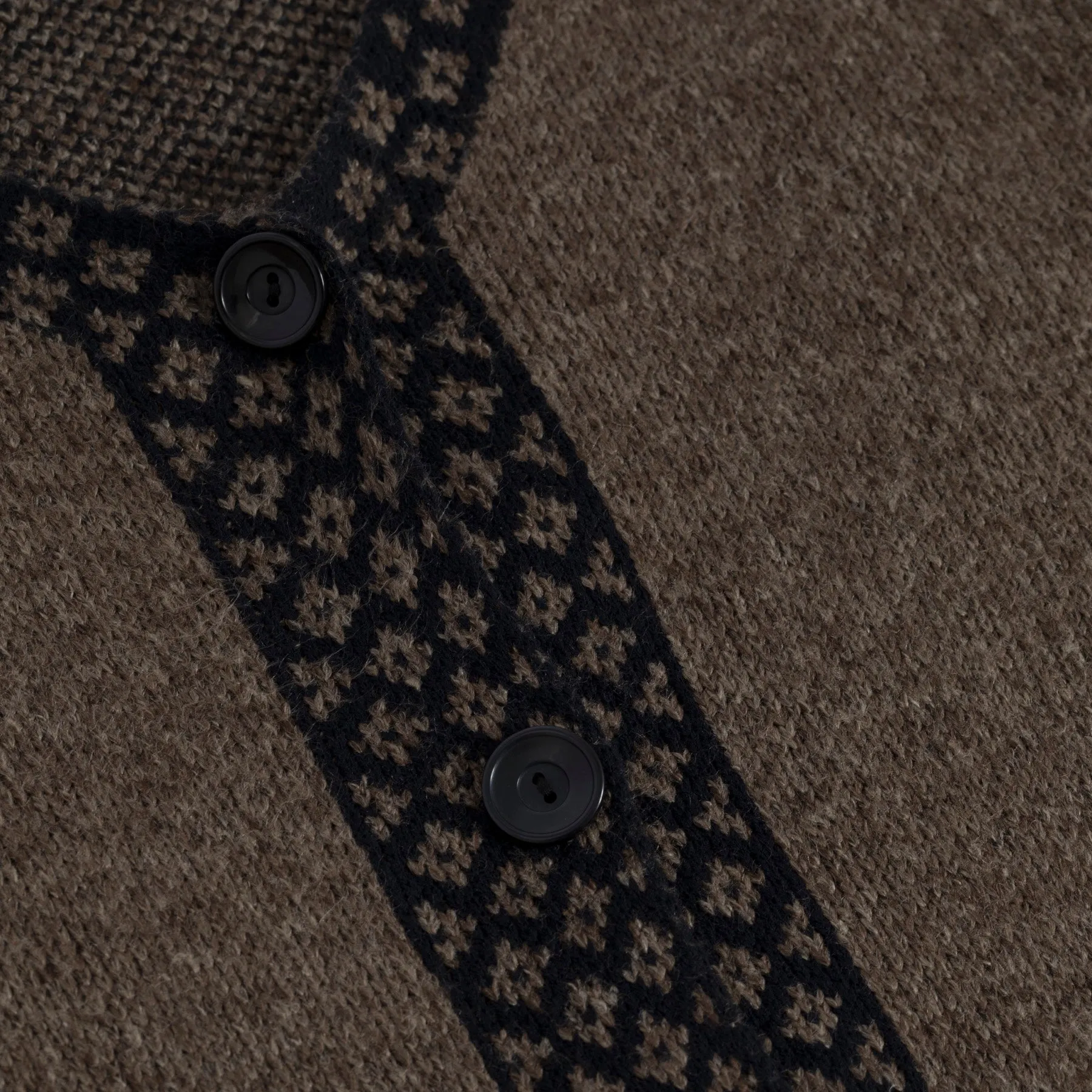 Stranded Moss Stitch Trachten Cardigan