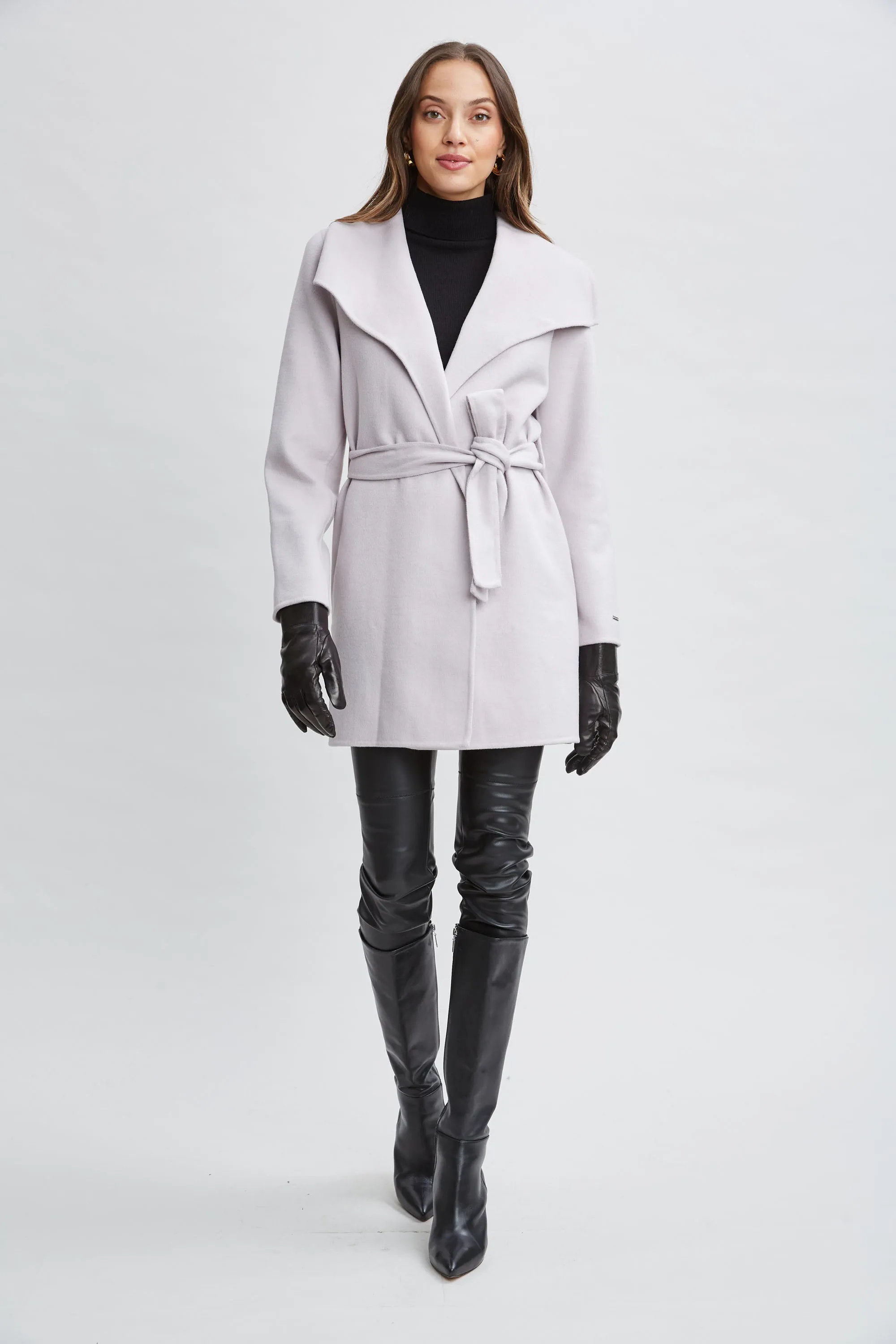 Tahari Wool Blend Wrap Coat