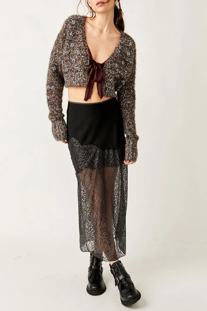 Twinkle Cardi -Hot Fudge