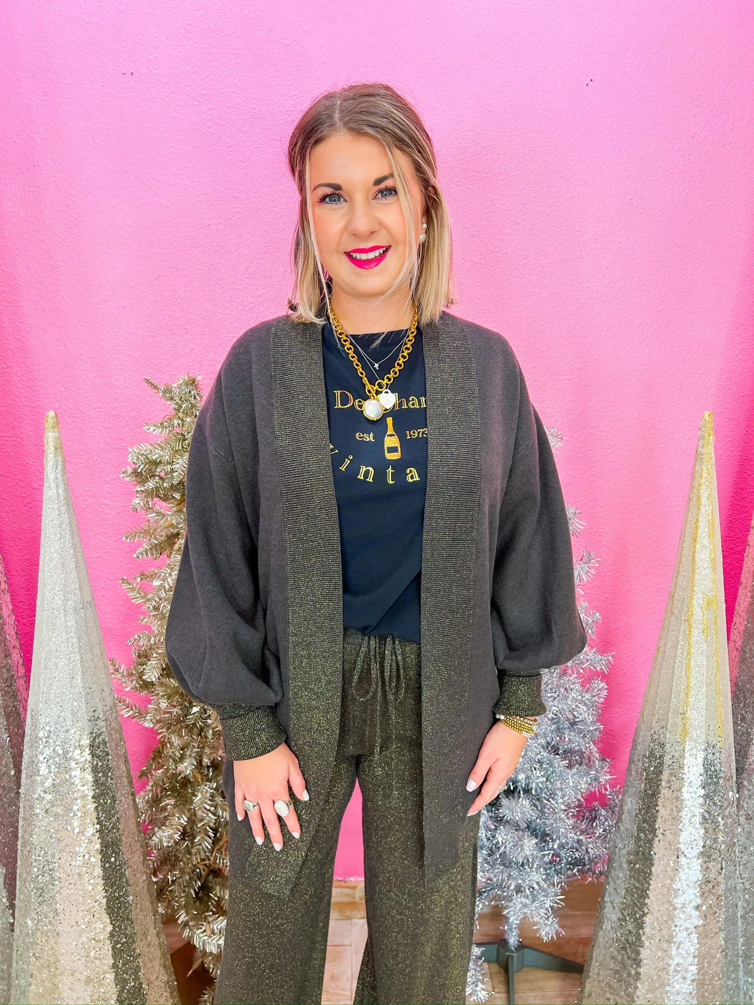 Warm Me Up Cardigan - Charocal