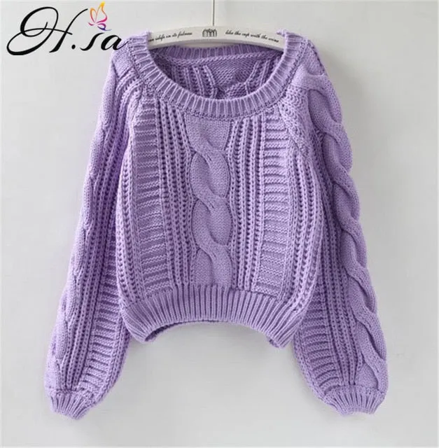 Women Pull Sweaters  Candy Color Harajuku Chic