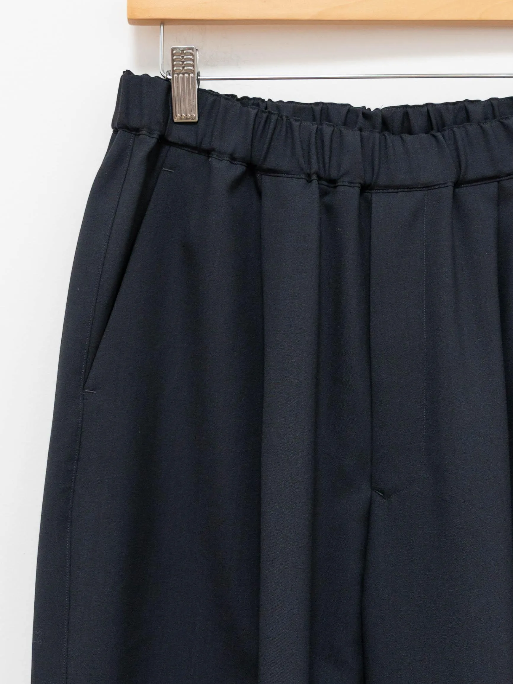 Wool Tropical Easy Trousers - Navy