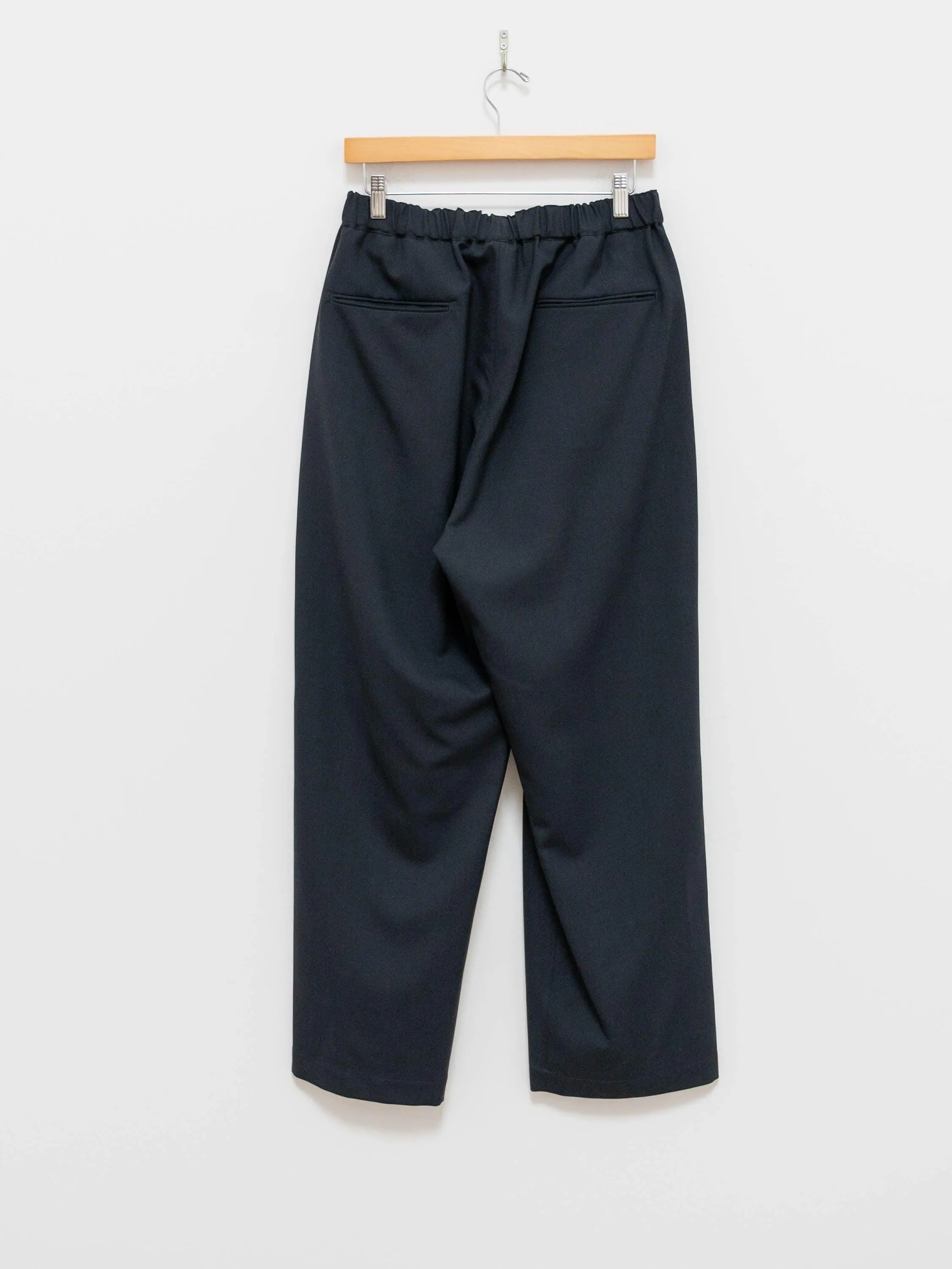 Wool Tropical Easy Trousers - Navy