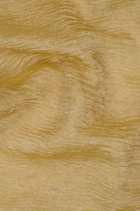 Yellow Gold Metallic Crushed Organza Fabric